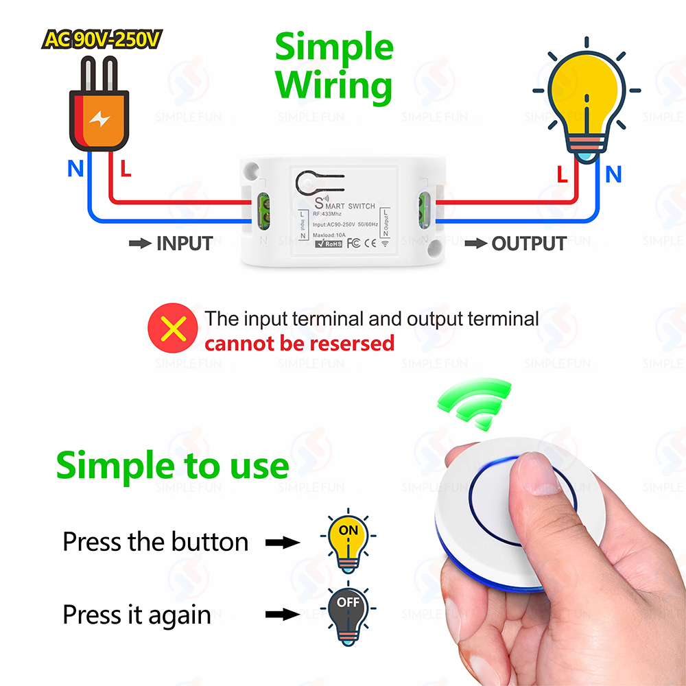 لاسلكي RF433MHz التحكم عن بعد  - مراجعة Sonoff Basic Switch وسعره