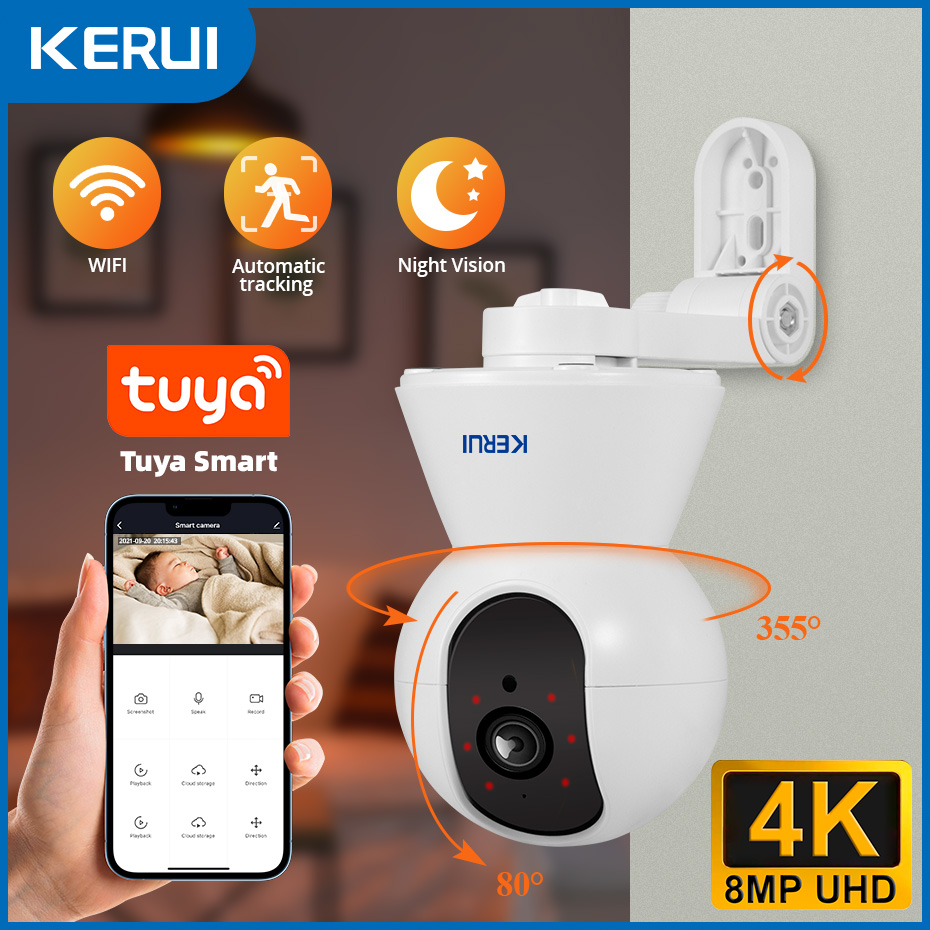 KERUI داخلي 4K HD Tuya Smart W - مراجعة Eufy Camera E220 وسعره