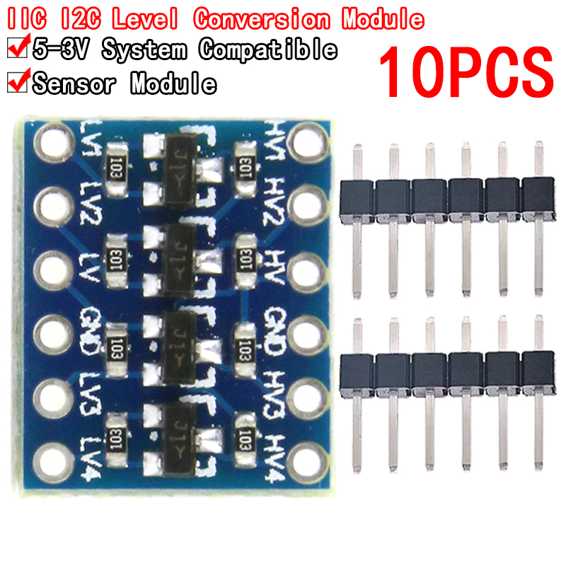 10 قطعة 4 قناة IIC I2C محول ال - مراجعة Level Shifter 3.3V وسعره